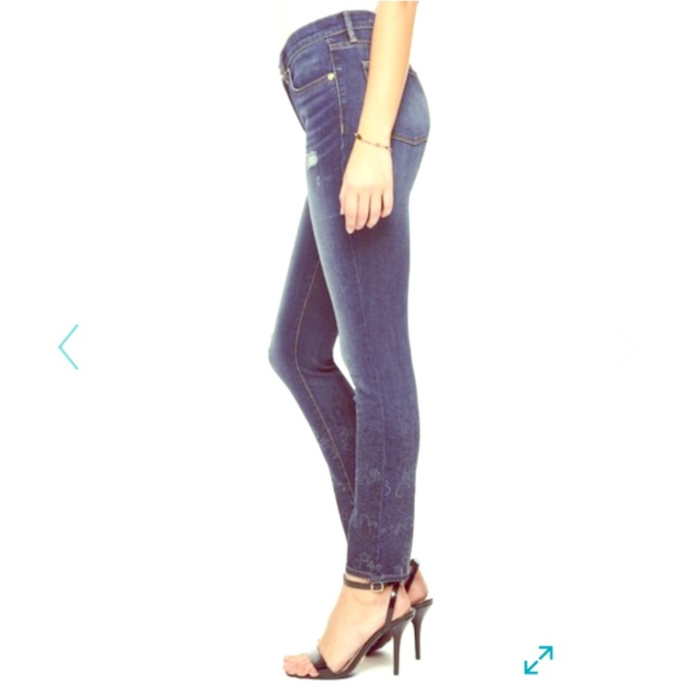 Rhinestone embellishment juicy skinny jeans
